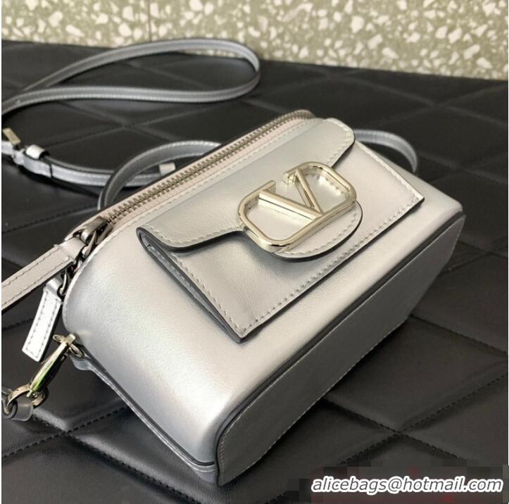 New Fashion VALENTINO Mini LOCO calfskin box bag HT098 Silver