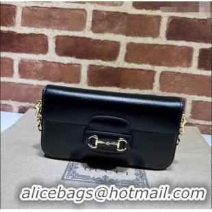 Reasonable Price Gucci Horsebit 1955 Leather Mini Bag 752002 Black 2023