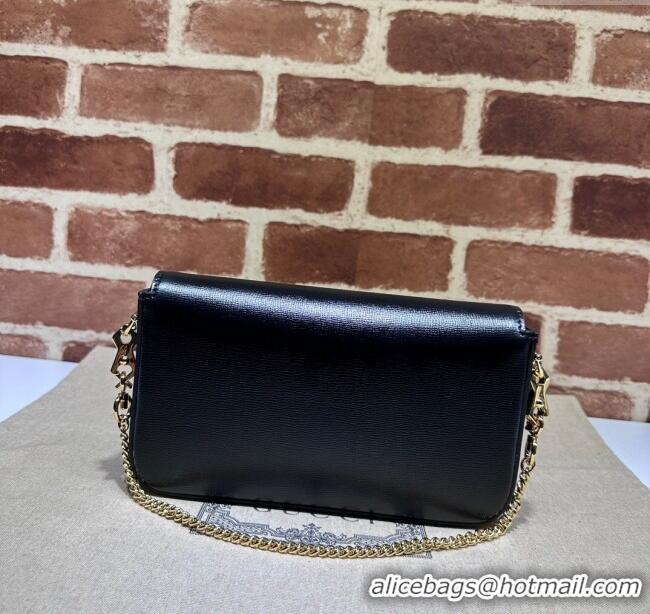 Reasonable Price Gucci Horsebit 1955 Leather Mini Bag 752002 Black 2023