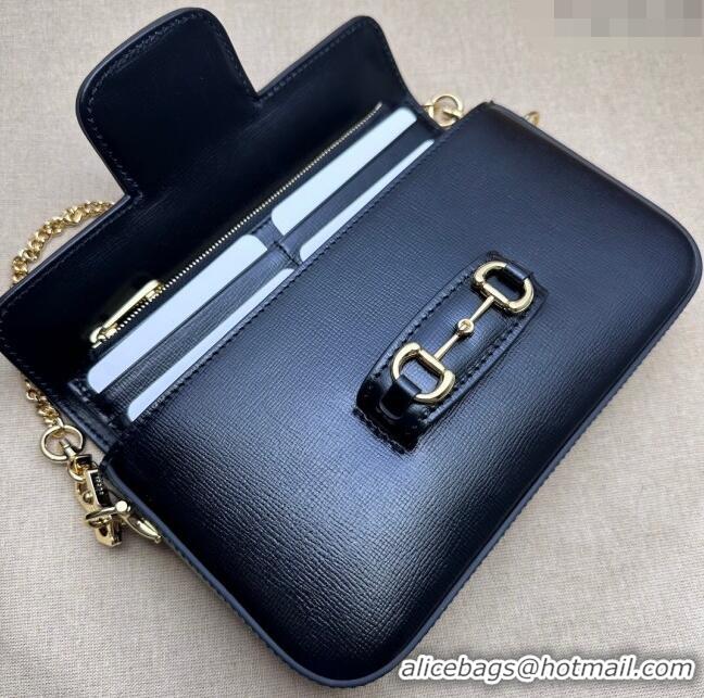 Reasonable Price Gucci Horsebit 1955 Leather Mini Bag 752002 Black 2023