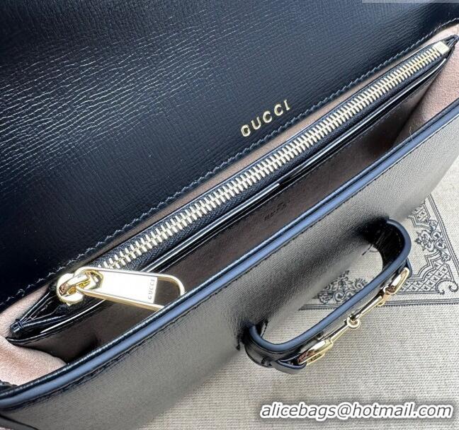 Reasonable Price Gucci Horsebit 1955 Leather Mini Bag 752002 Black 2023