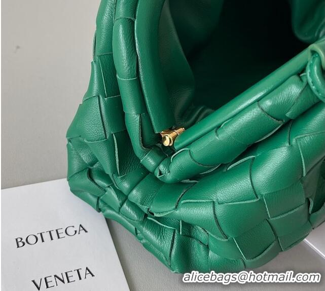 Reasonable Price Bottega Veneta Mini Pouch Bag in Wide Intrecciato Leather 585852 Dark Green 2023