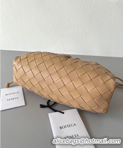 Grade Design Bottega Veneta Mini Pouch Bag in Wide Intrecciato Leather 585852 Almond Beige 2023