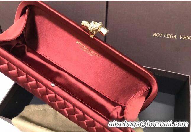 Promotional Bottega Veneta Stretch Box Knot Silk Woven Bag BV8651 Red 2023