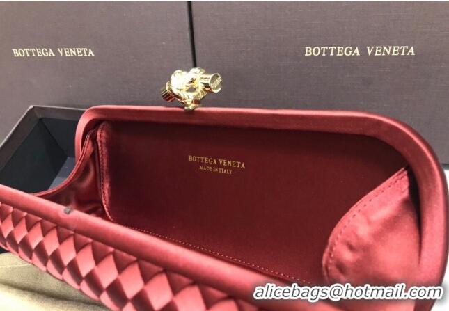 Promotional Bottega Veneta Stretch Box Knot Silk Woven Bag BV8651 Red 2023