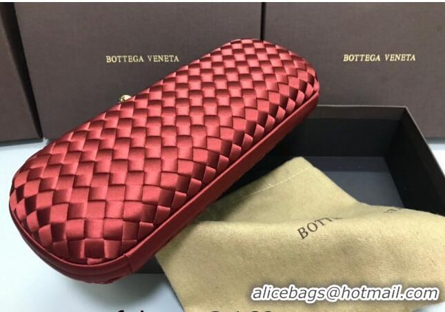 Promotional Bottega Veneta Stretch Box Knot Silk Woven Bag BV8651 Red 2023