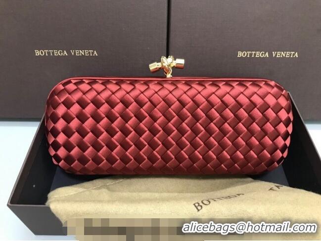 Promotional Bottega Veneta Stretch Box Knot Silk Woven Bag BV8651 Red 2023