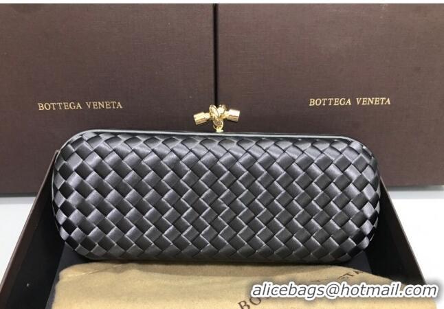 New Cheap Bottega Veneta Stretch Box Knot Silk Woven Bag BV8651 Dark Grey 2023