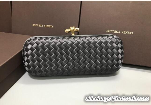 New Cheap Bottega Veneta Stretch Box Knot Silk Woven Bag BV8651 Dark Grey 2023