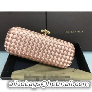 New Fashion Bottega Veneta Stretch Box Knot Silk Woven Bag BV8651 Light Pink 2023