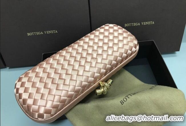 New Fashion Bottega Veneta Stretch Box Knot Silk Woven Bag BV8651 Light Pink 2023