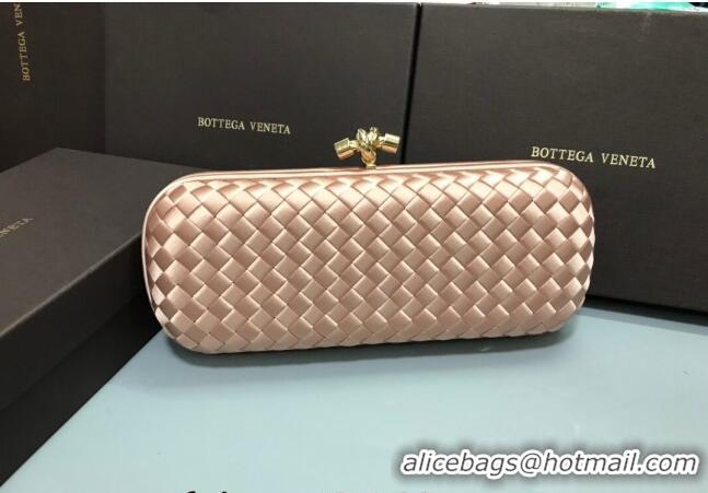 New Fashion Bottega Veneta Stretch Box Knot Silk Woven Bag BV8651 Light Pink 2023