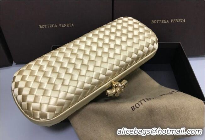 Noble Grade Bottega Veneta Stretch Box Knot Silk Woven Bag BV8651 Yellow 2023