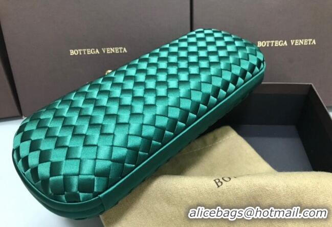 Traditional Discount Bottega Veneta Stretch Box Knot Silk Woven Bag BV8651 Green 2023