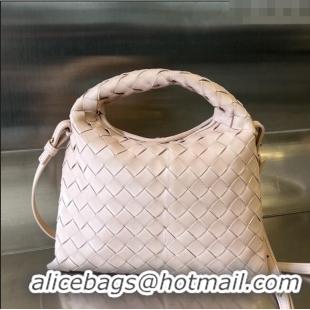 Best Price Bottega Veneta Mini Wallace Hobo Bag in Intrecciato Leather 754443 Lotus Pink 2023