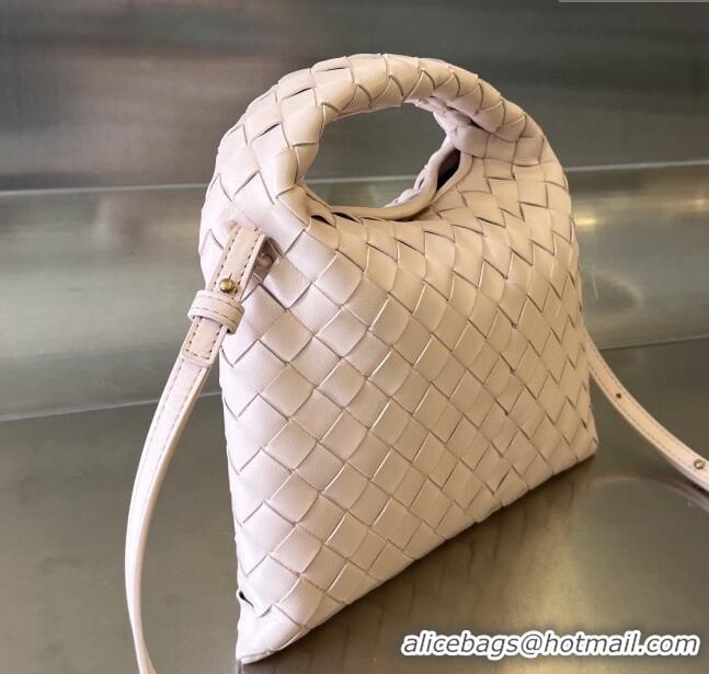 Best Price Bottega Veneta Mini Wallace Hobo Bag in Intrecciato Leather 754443 Lotus Pink 2023