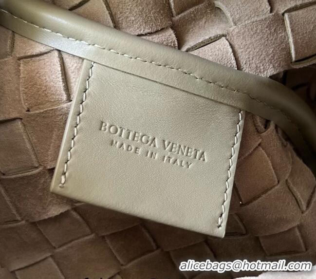 Super Quality Bottega Veneta Medium Intrecciato Zipped Pouch in Intrecciato Leather 651852 Taupe Beige 2024