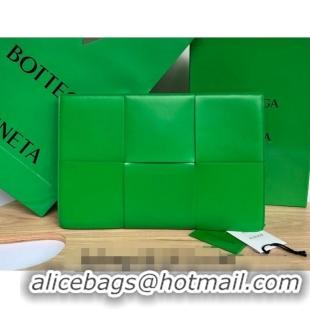 Top Quality Bottega Veneta Arco Document Case Pouch in Intrecciato Leather 680169 Green 2024