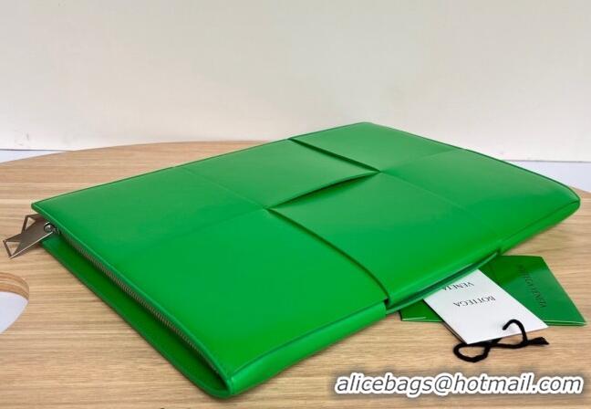 Top Quality Bottega Veneta Arco Document Case Pouch in Intrecciato Leather 680169 Green 2024