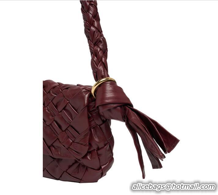 Super Quality Bottega Veneta Kalimero Citta Leather Shoulder Bag BV5014 Burgundy