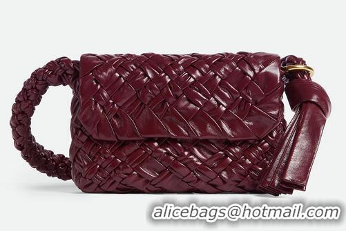 Super Quality Bottega Veneta Kalimero Citta Leather Shoulder Bag BV5014 Burgundy