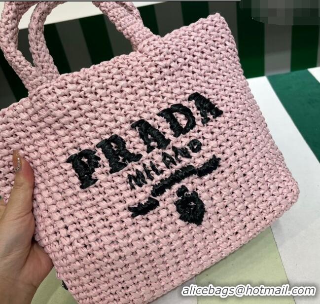 New Design Prada Small Crochet Tote bag 1BG422 Pink 2023