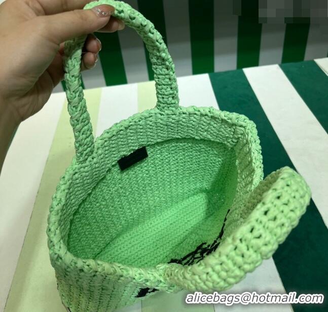 Buy Discount Prada Small Crochet Tote bag 1BG422 Light Green 2023