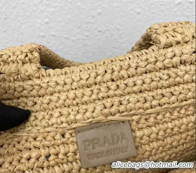 Good Product Prada Small Crochet Tote bag 1BG422 Beige/Purple 2023