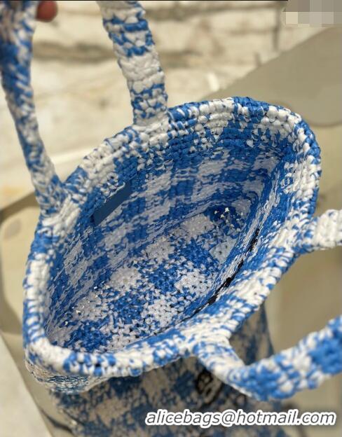 Best Quality Prada Small Crochet Tote bag 1BG422 Blue 2023