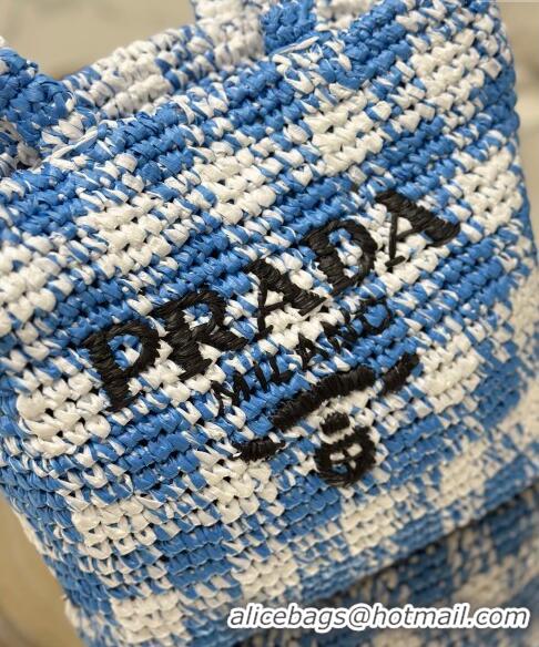 Best Quality Prada Small Crochet Tote bag 1BG422 Blue 2023