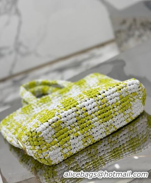 Grade Cheapest Prada Small Crochet Tote bag 1BG422 Lime Green 2023