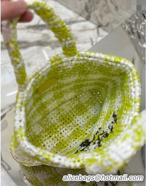 Grade Cheapest Prada Small Crochet Tote bag 1BG422 Lime Green 2023