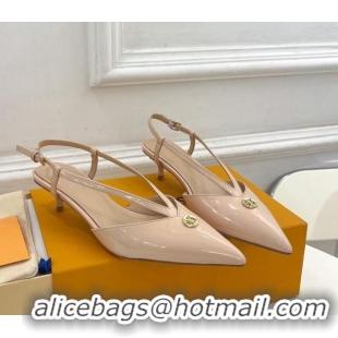 Purchase Louis Vuitton Stellar Slingback Pumps 4cm in Patent Leather Nude 127003