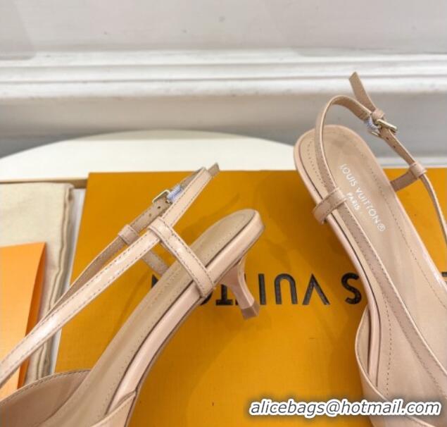 Purchase Louis Vuitton Stellar Slingback Pumps 4cm in Patent Leather Nude 127003