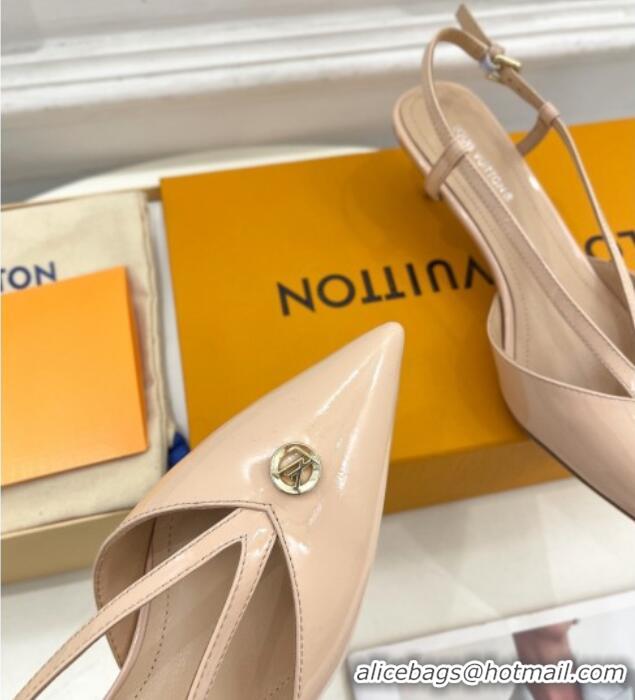 Purchase Louis Vuitton Stellar Slingback Pumps 4cm in Patent Leather Nude 127003