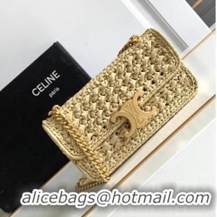 Top Quality CELINE Chain Claude IN Raffia Plein Soleil Bag 197993