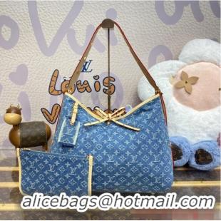 Unique Grade Louis Vuitton CarryAll MM M46855 Denim Blue