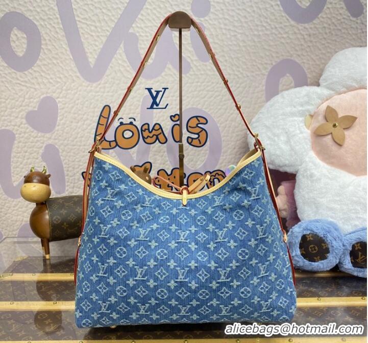 Unique Grade Louis Vuitton CarryAll MM M46855 Denim Blue