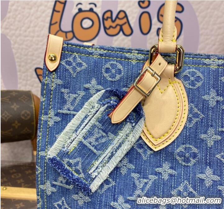 New Fashion Louis Vuitton OnTheGo MM M46871 Denim Blue