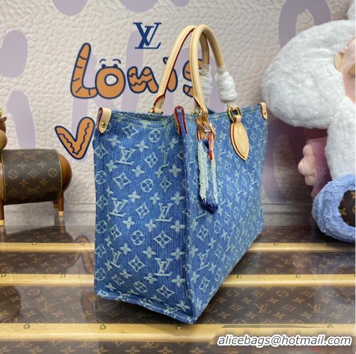 New Fashion Louis Vuitton OnTheGo MM M46871 Denim Blue