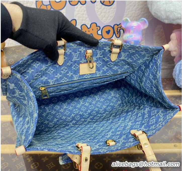 New Fashion Louis Vuitton OnTheGo MM M46871 Denim Blue