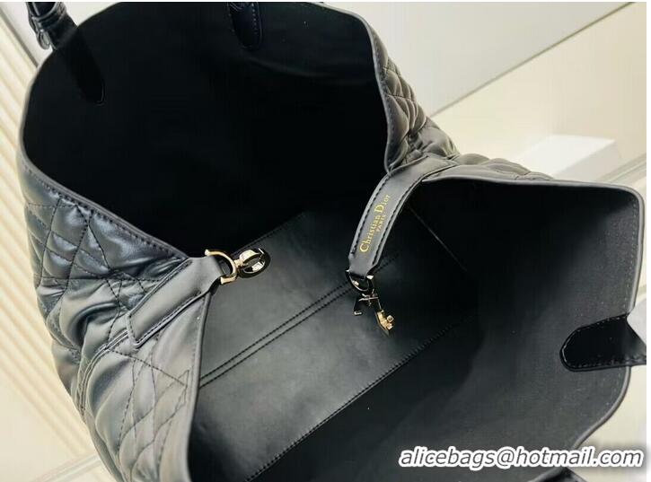 Most Popular Dior Toujours Original Leather large Bag 9936 Black