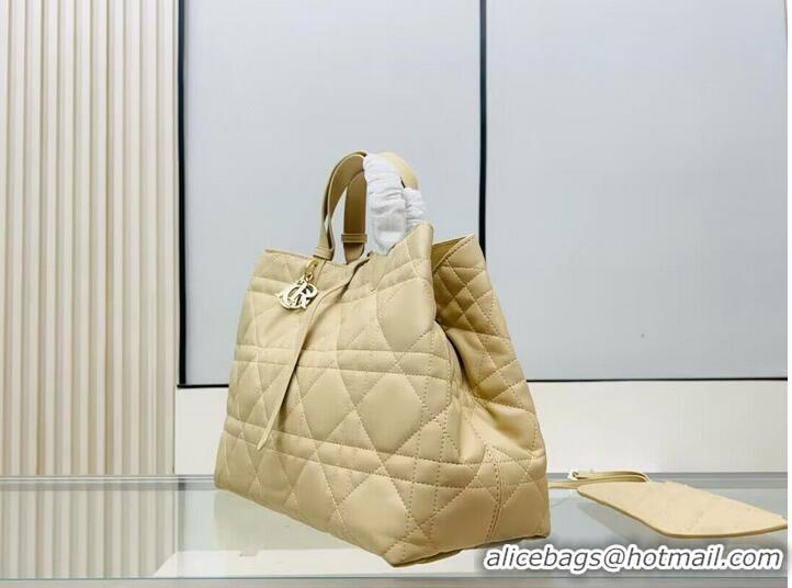 Buy Fashionable Dior Toujours Original Leather large Bag 9936 Apricot