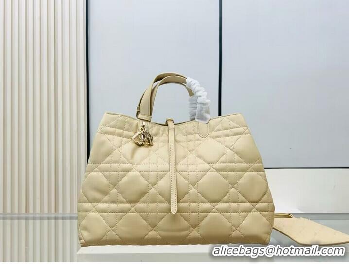 Buy Fashionable Dior Toujours Original Leather large Bag 9936 Apricot