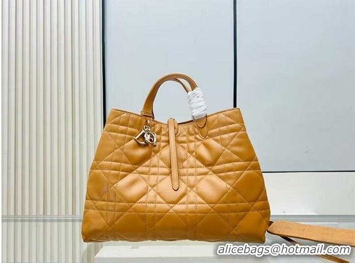 Trendy Design Dior Toujours Original Leather large Bag 9936 Brown