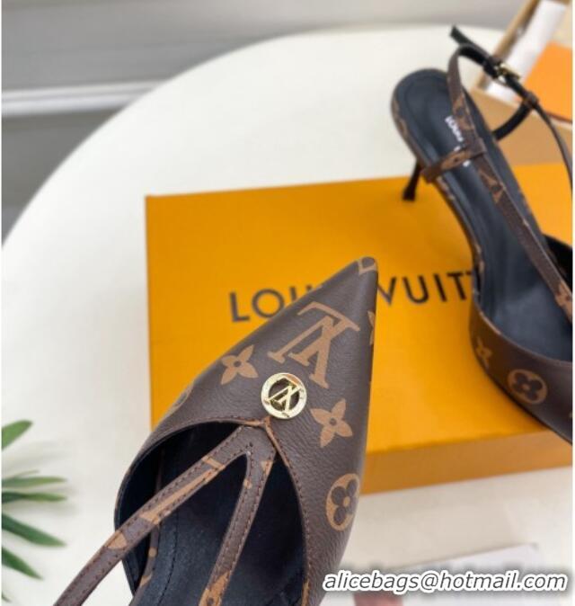 Sumptuous Louis Vuitton Stellar Slingback Pumps 7cm in Monogram Canvas 127007