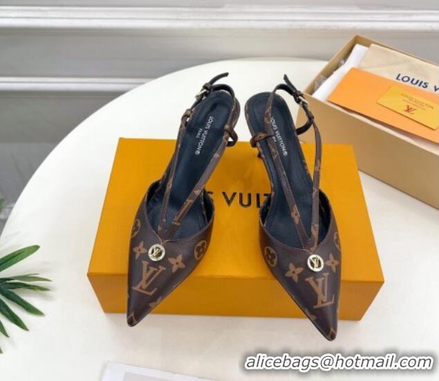 Sumptuous Louis Vuitton Stellar Slingback Pumps 7cm in Monogram Canvas 127007