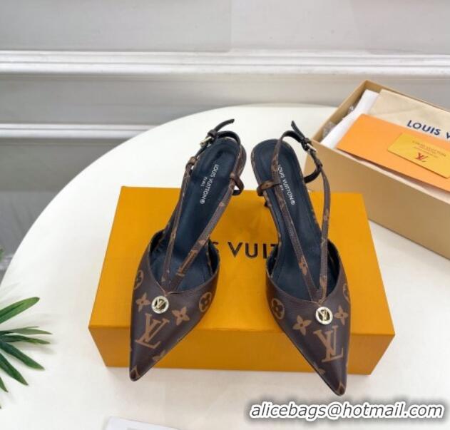 Sumptuous Louis Vuitton Stellar Slingback Pumps 7cm in Monogram Canvas 127007