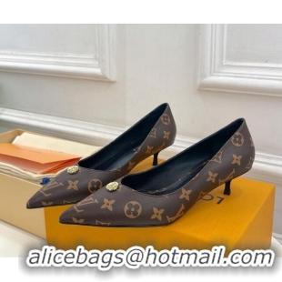 Fashion Louis Vuitton Stellar Pumps 4cm in Monogram Canvas 127012