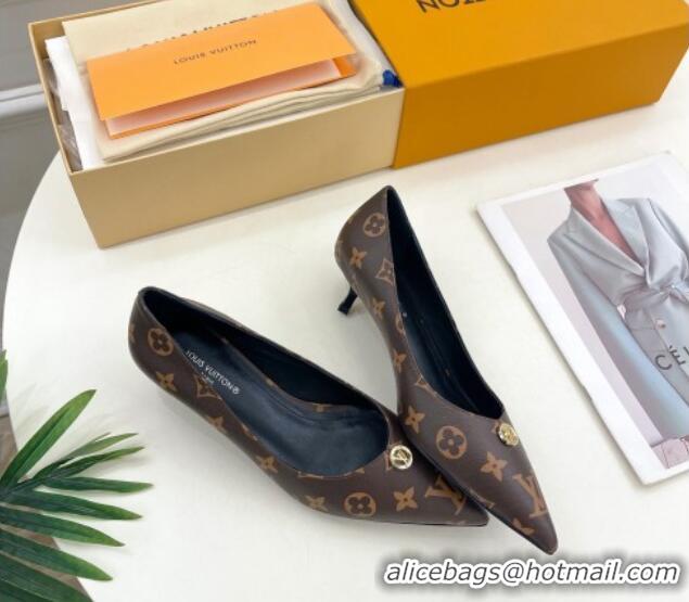 Fashion Louis Vuitton Stellar Pumps 4cm in Monogram Canvas 127012